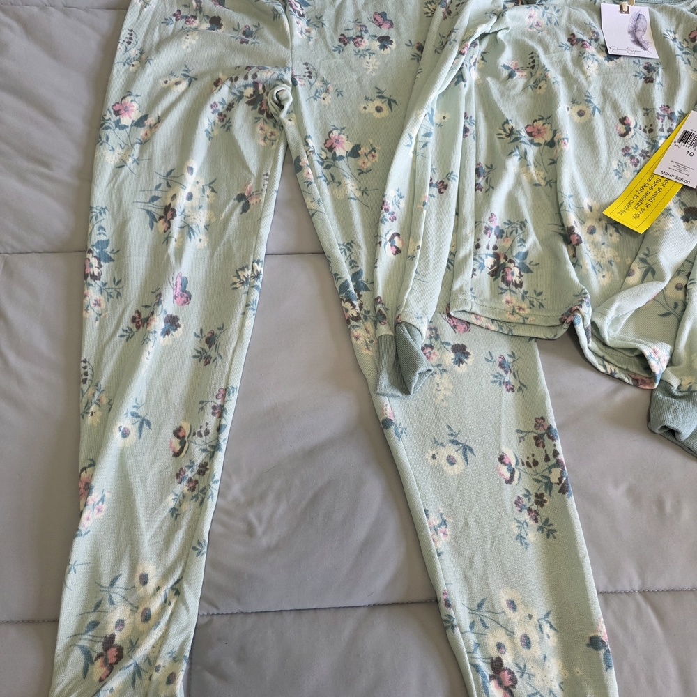 Jessica Simpson Mint Floral Pajama Top